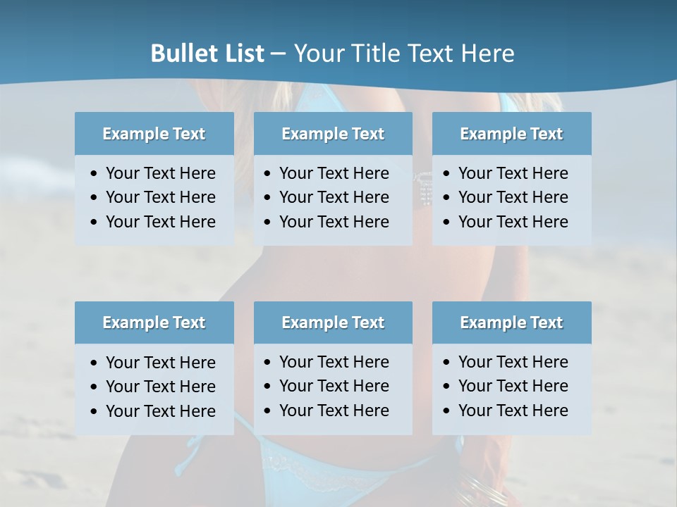 Swimwear Alluring Bare PowerPoint Template