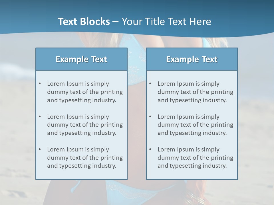 Swimwear Alluring Bare PowerPoint Template