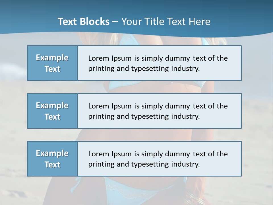 Swimwear Alluring Bare PowerPoint Template