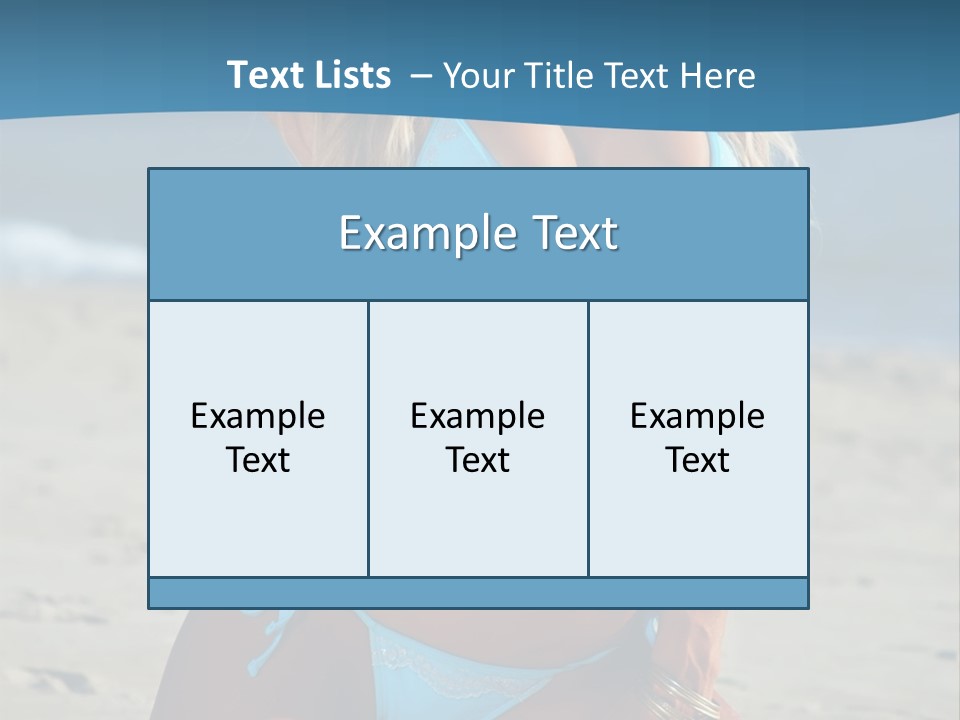 Swimwear Alluring Bare PowerPoint Template