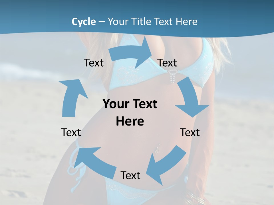 Swimwear Alluring Bare PowerPoint Template