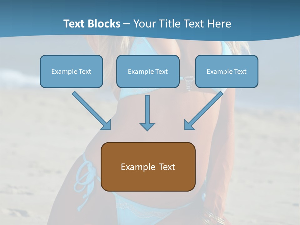 Swimwear Alluring Bare PowerPoint Template