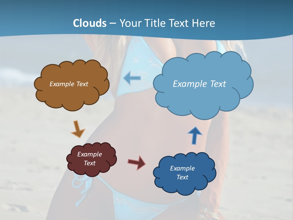 Swimwear Alluring Bare PowerPoint Template