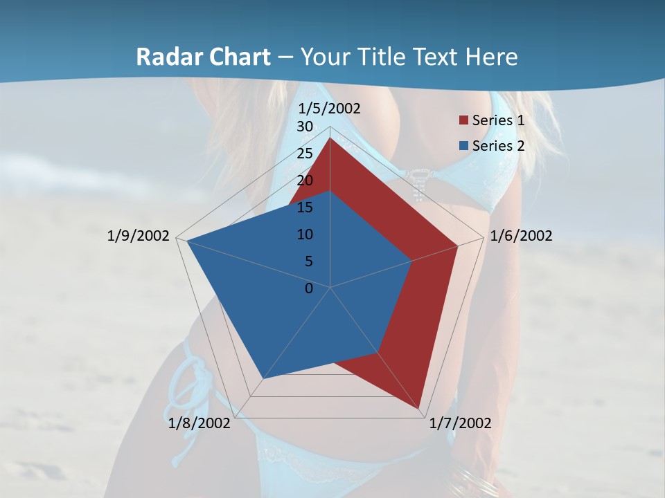 Swimwear Alluring Bare PowerPoint Template