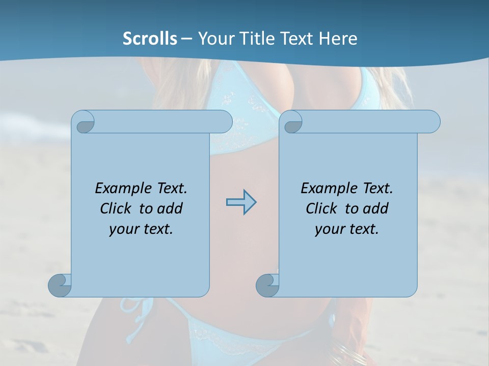 Swimwear Alluring Bare PowerPoint Template