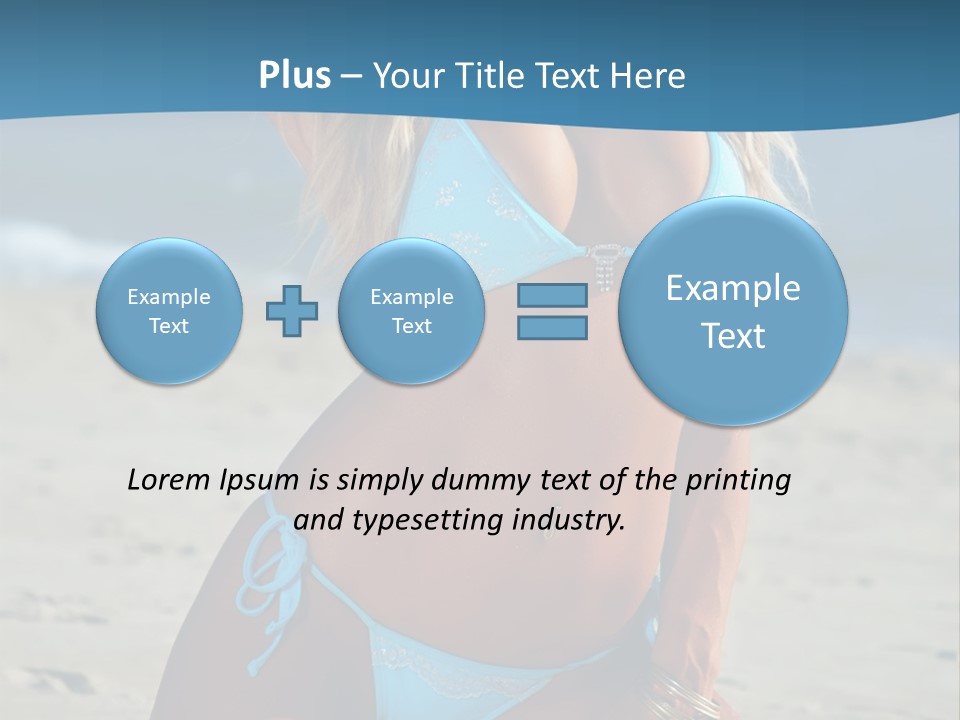 Swimwear Alluring Bare PowerPoint Template