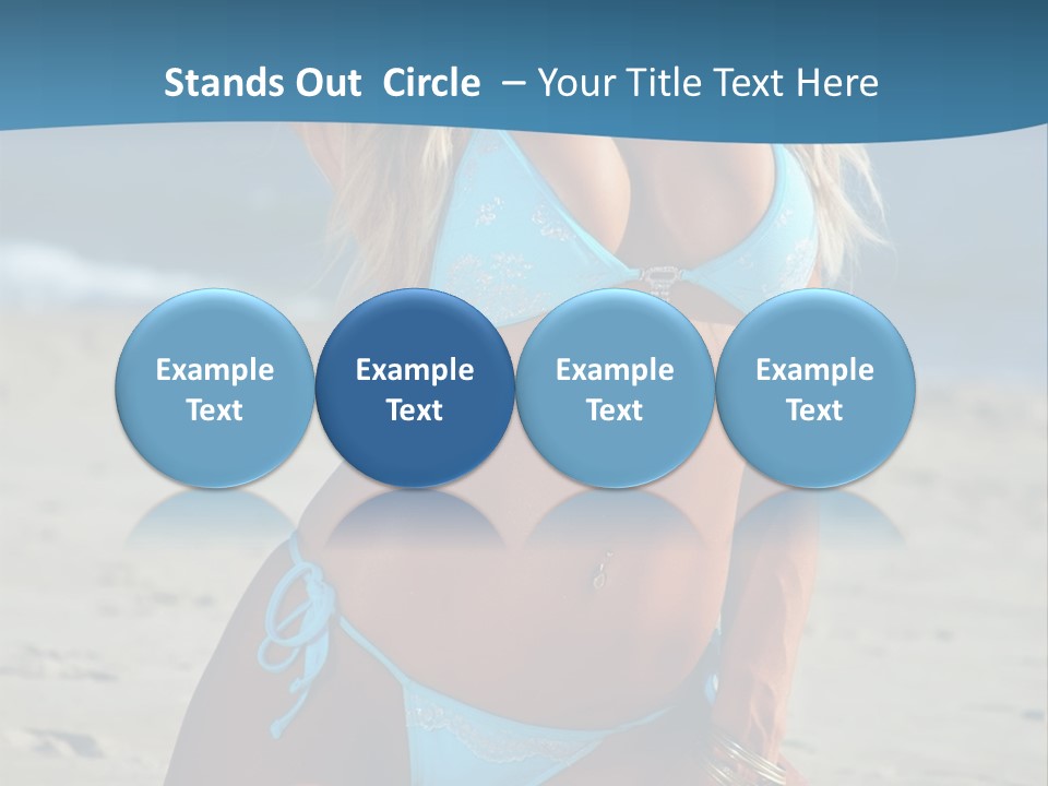 Swimwear Alluring Bare PowerPoint Template