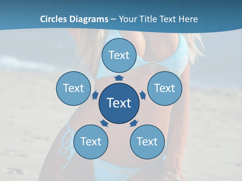 Swimwear Alluring Bare PowerPoint Template