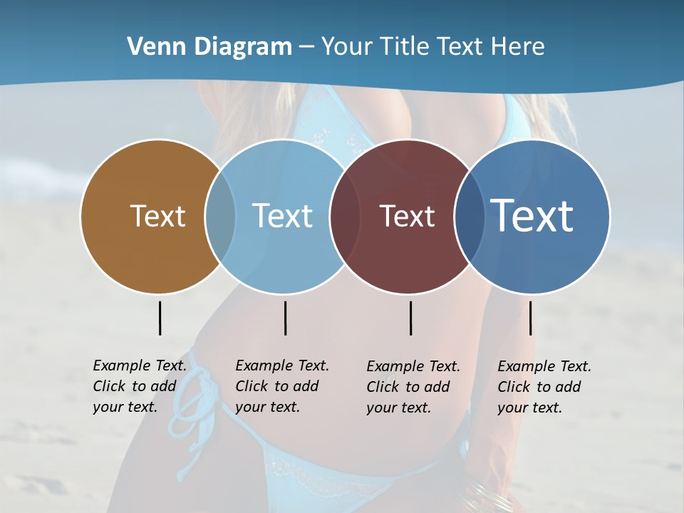 Swimwear Alluring Bare PowerPoint Template