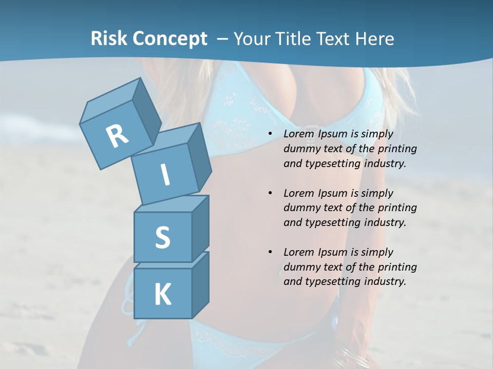 Swimwear Alluring Bare PowerPoint Template