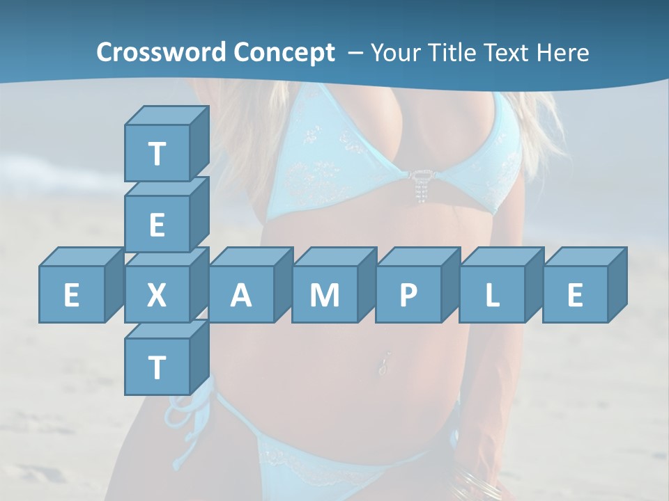 Swimwear Alluring Bare PowerPoint Template