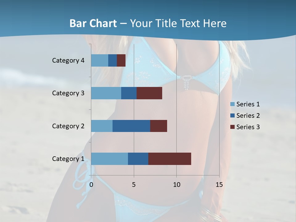 Swimwear Alluring Bare PowerPoint Template