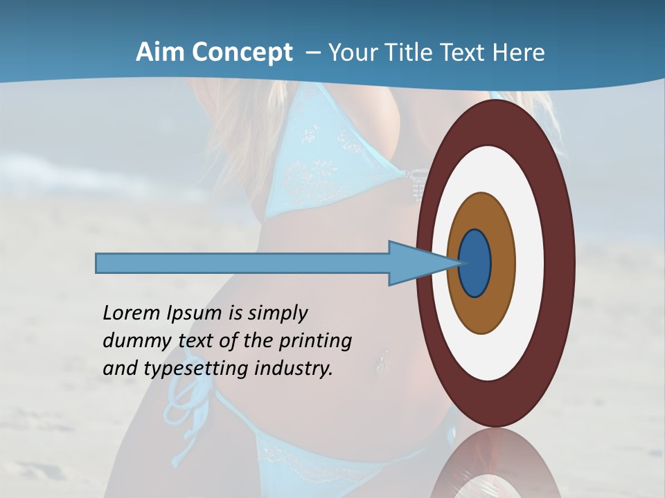Swimwear Alluring Bare PowerPoint Template