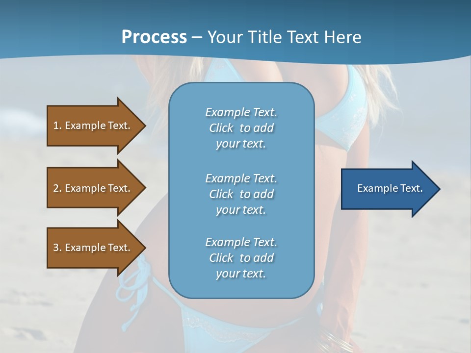 Swimwear Alluring Bare PowerPoint Template