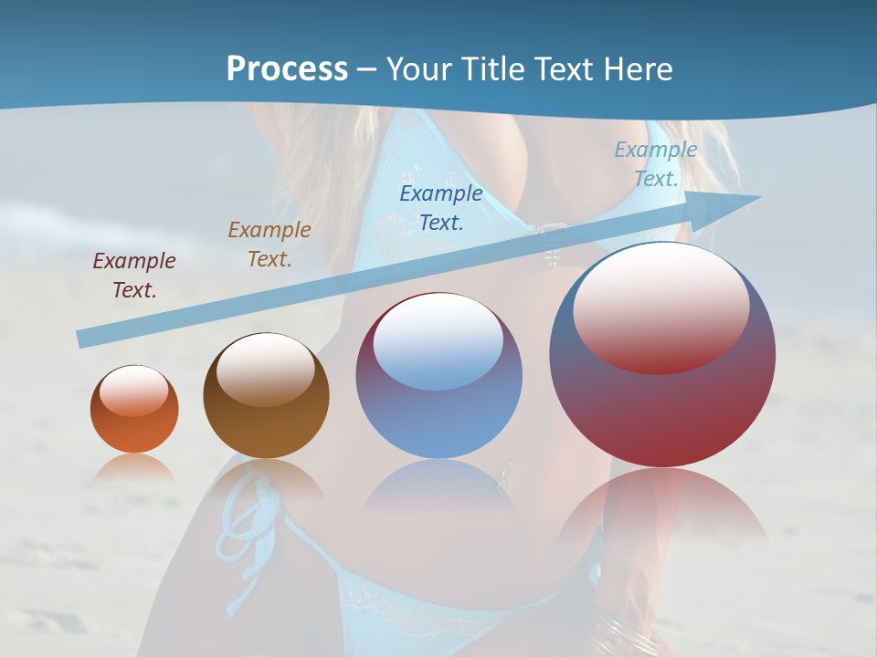 Swimwear Alluring Bare PowerPoint Template