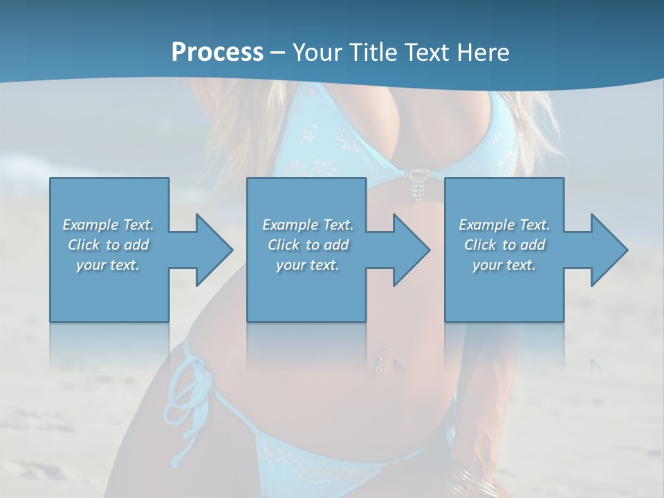 Swimwear Alluring Bare PowerPoint Template