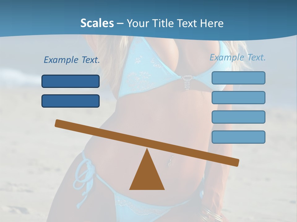 Swimwear Alluring Bare PowerPoint Template