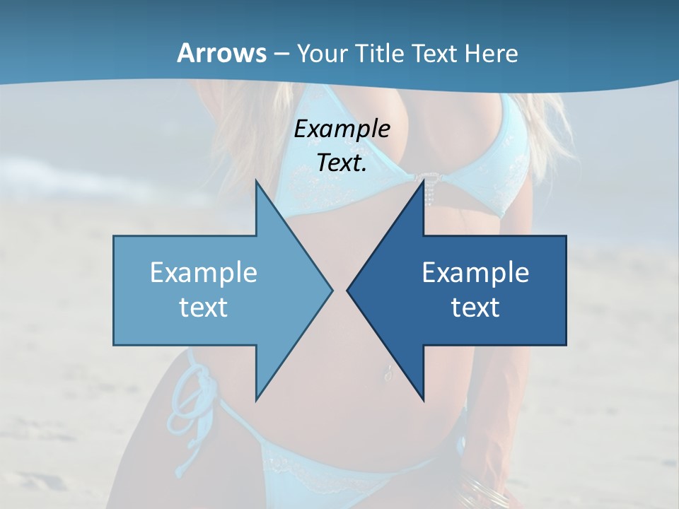 Swimwear Alluring Bare PowerPoint Template