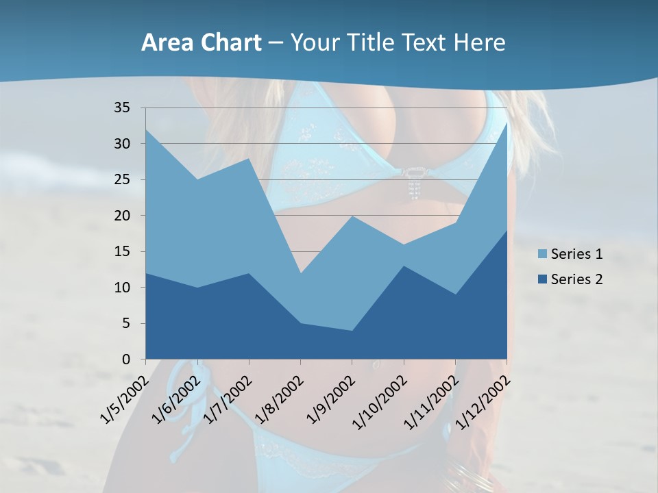 Swimwear Alluring Bare PowerPoint Template