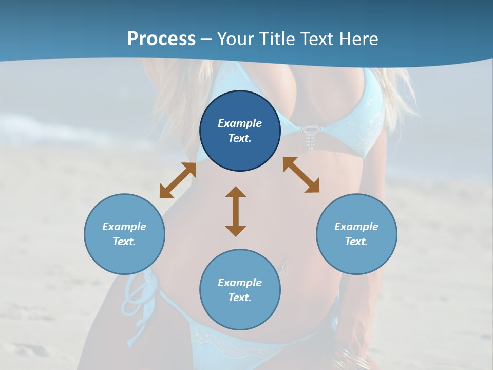 Swimwear Alluring Bare PowerPoint Template