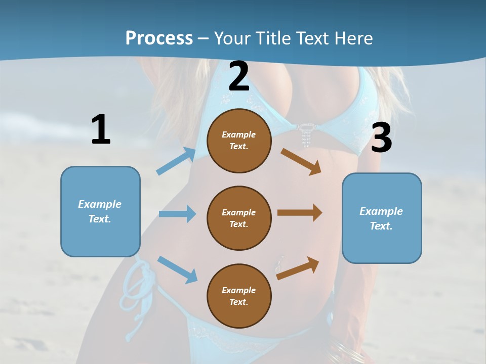 Swimwear Alluring Bare PowerPoint Template