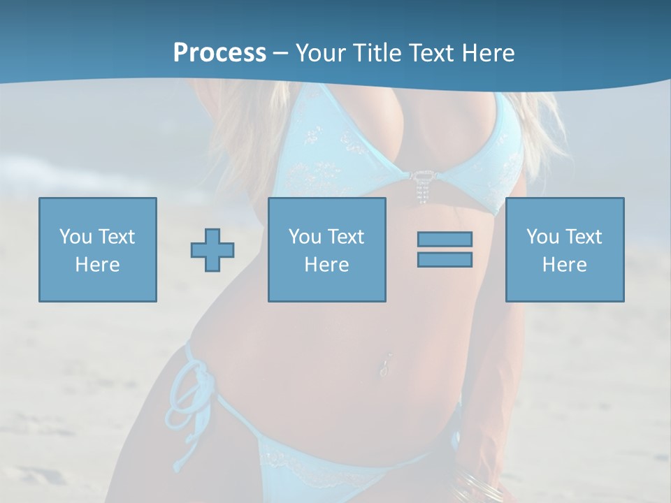 Swimwear Alluring Bare PowerPoint Template