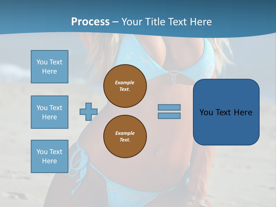Swimwear Alluring Bare PowerPoint Template