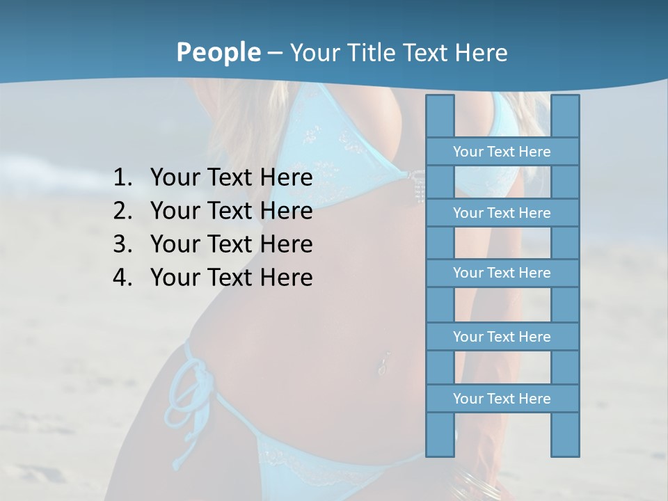 Swimwear Alluring Bare PowerPoint Template