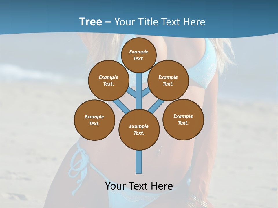 Swimwear Alluring Bare PowerPoint Template