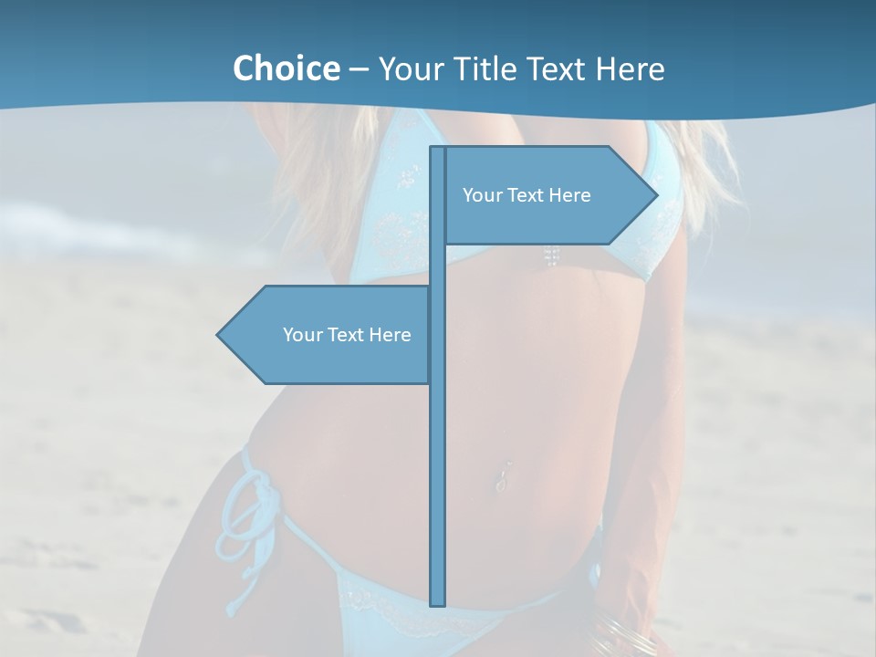 Swimwear Alluring Bare PowerPoint Template