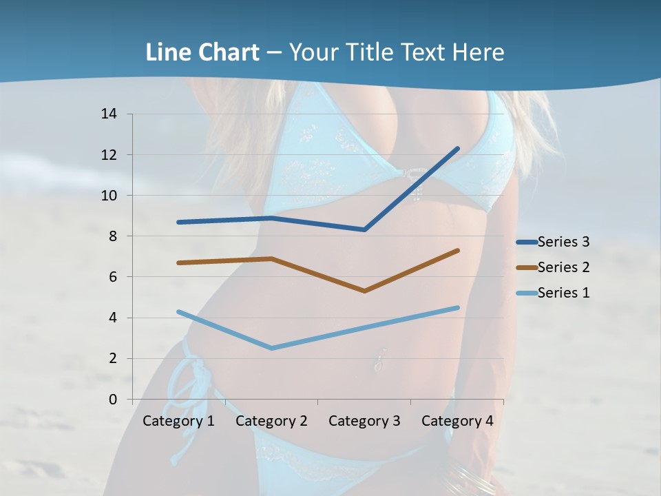 Swimwear Alluring Bare PowerPoint Template