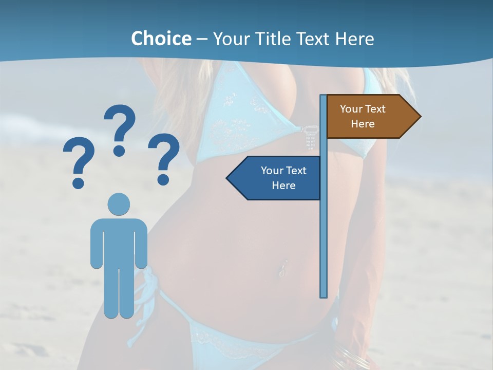 Swimwear Alluring Bare PowerPoint Template