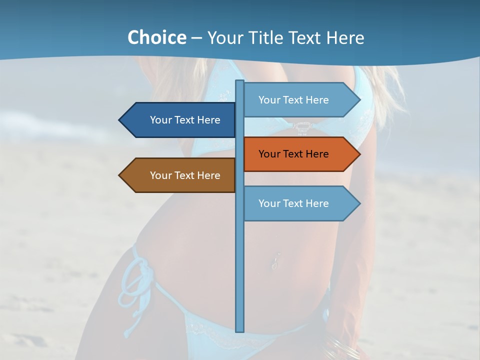 Swimwear Alluring Bare PowerPoint Template