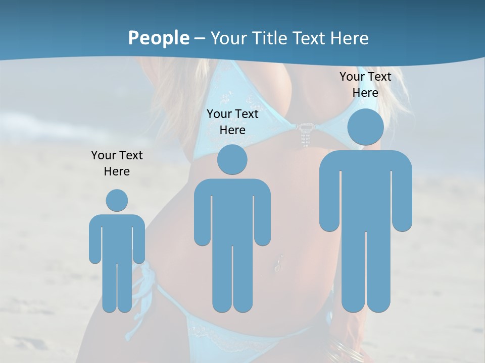 Swimwear Alluring Bare PowerPoint Template