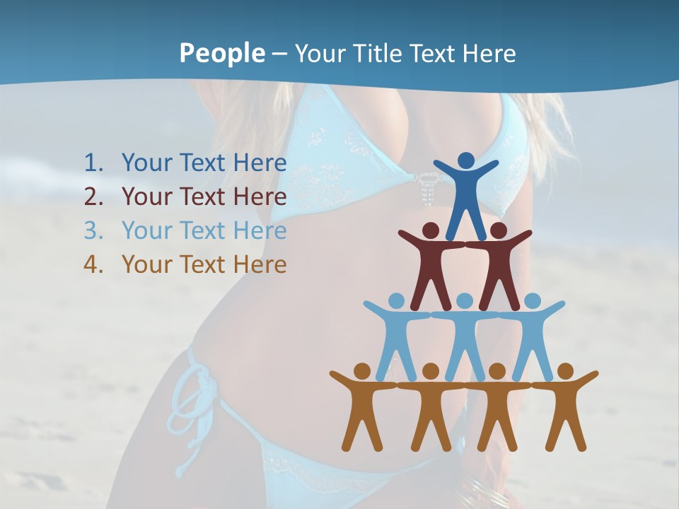 Swimwear Alluring Bare PowerPoint Template