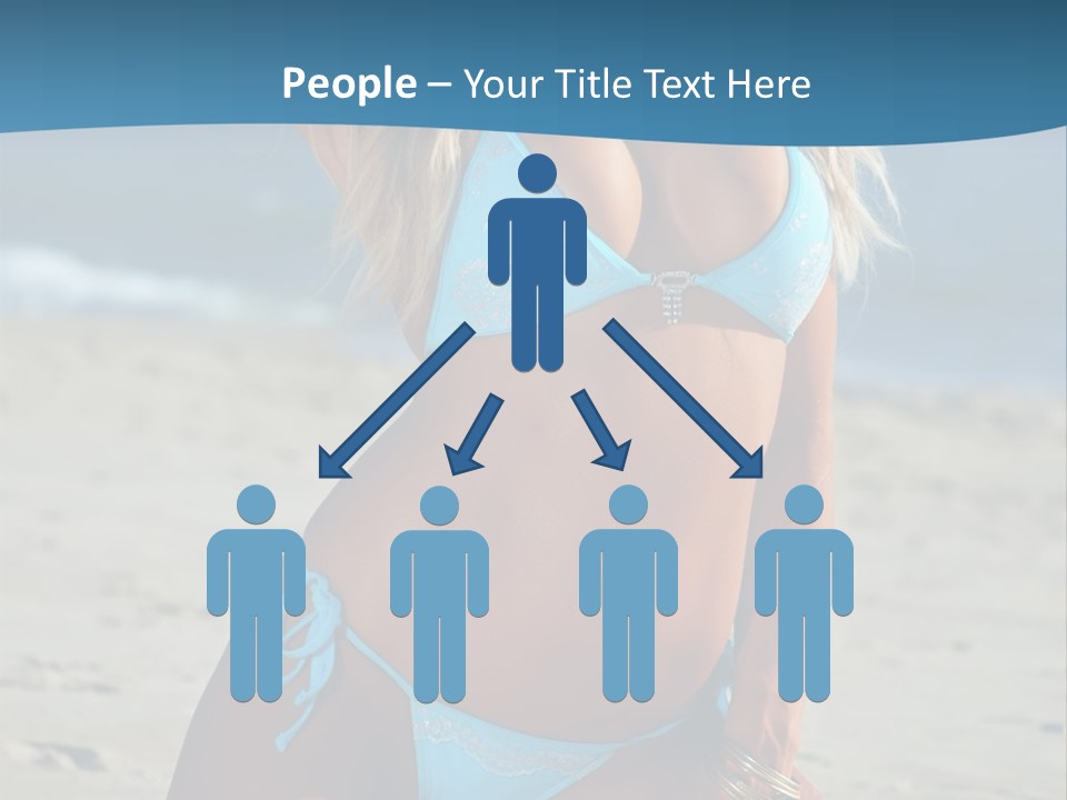 Swimwear Alluring Bare PowerPoint Template