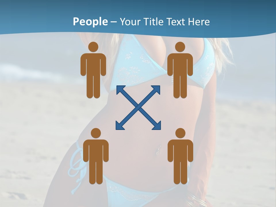 Swimwear Alluring Bare PowerPoint Template
