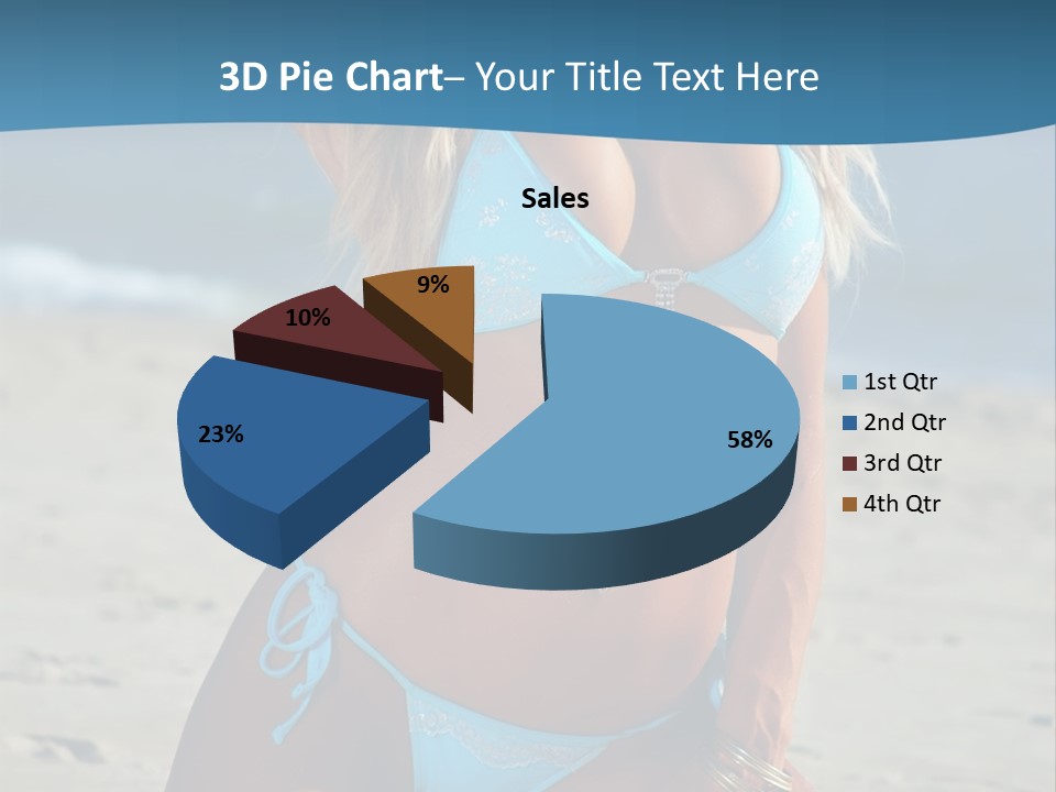 Swimwear Alluring Bare PowerPoint Template