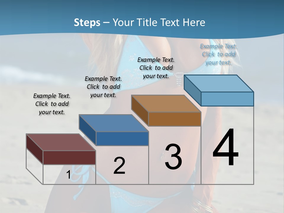 Swimwear Alluring Bare PowerPoint Template