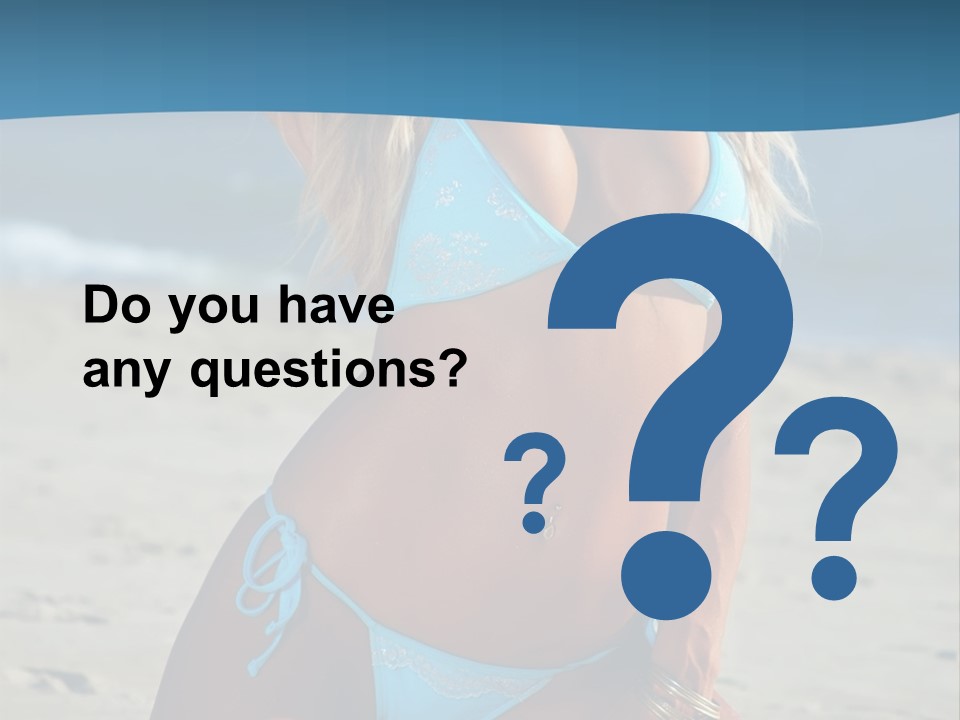 Swimwear Alluring Bare PowerPoint Template