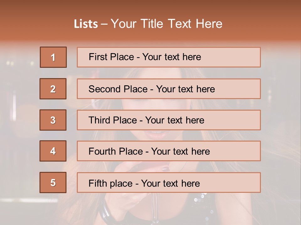 Alcoholic Female Celebration PowerPoint Template