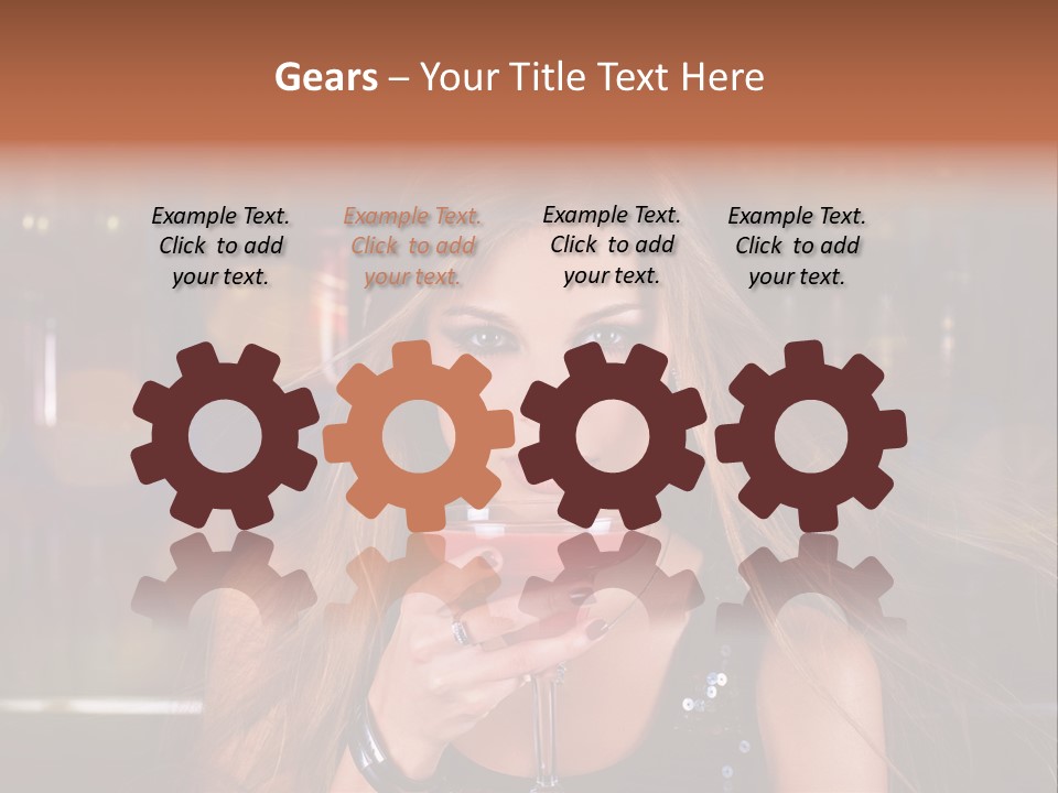 Alcoholic Female Celebration PowerPoint Template