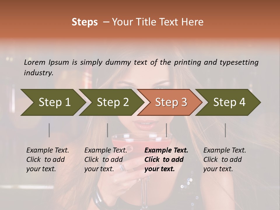 Alcoholic Female Celebration PowerPoint Template