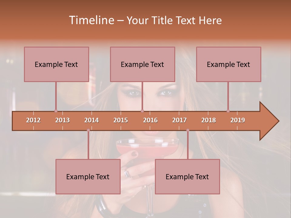 Alcoholic Female Celebration PowerPoint Template