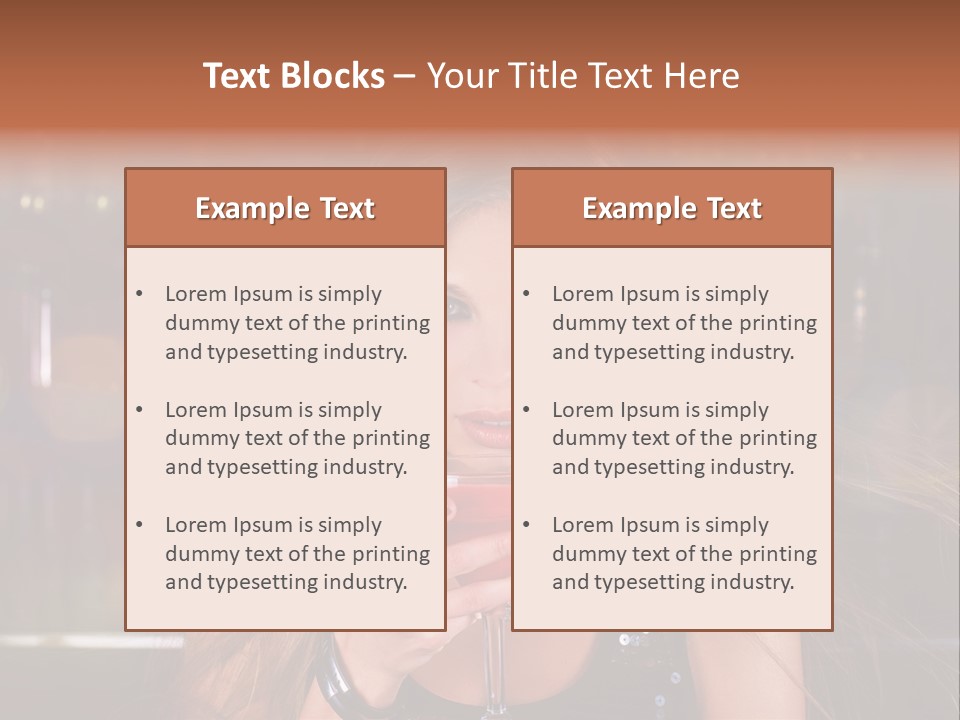 Alcoholic Female Celebration PowerPoint Template