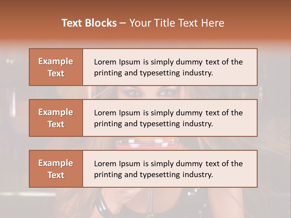 Alcoholic Female Celebration PowerPoint Template