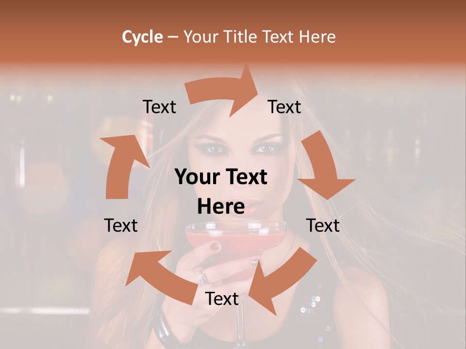 Alcoholic Female Celebration PowerPoint Template