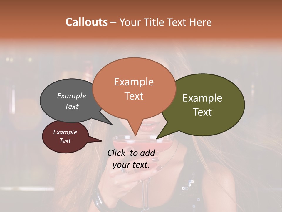 Alcoholic Female Celebration PowerPoint Template