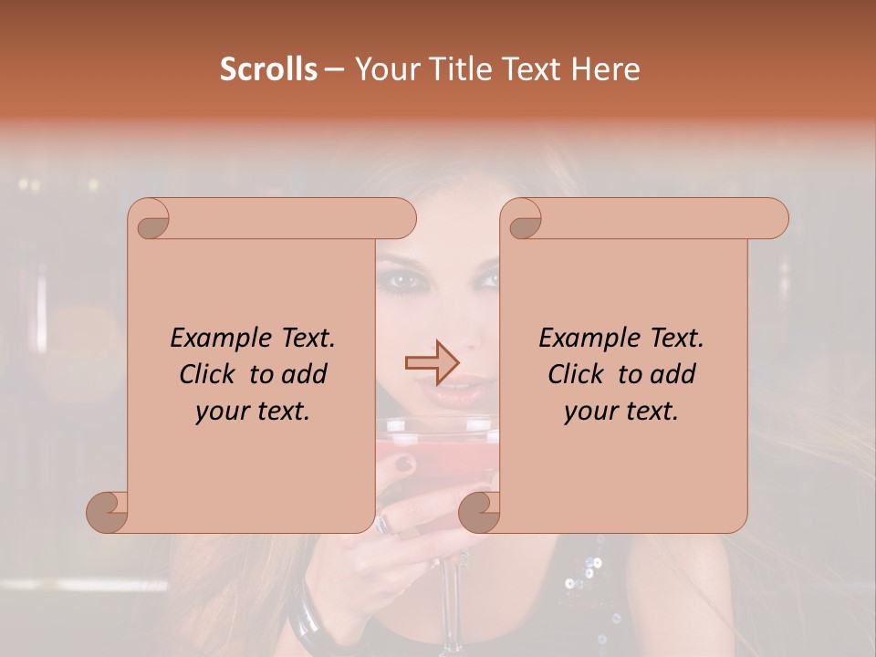 Alcoholic Female Celebration PowerPoint Template