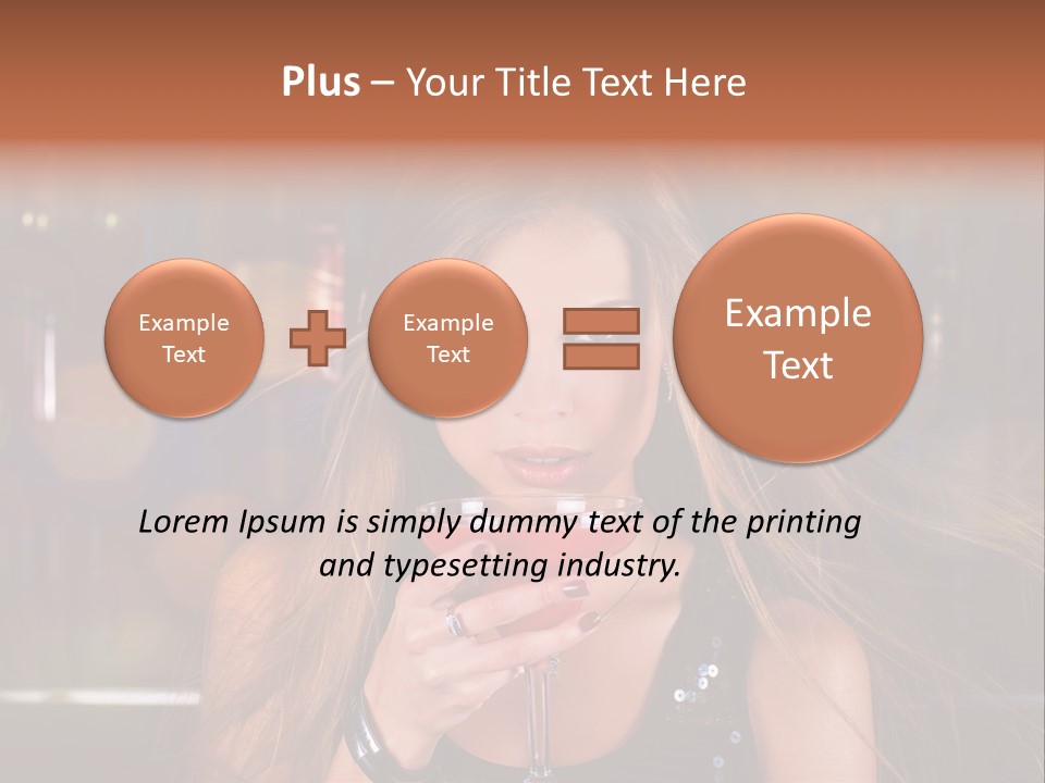 Alcoholic Female Celebration PowerPoint Template